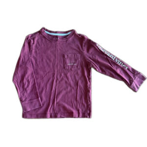 Vineyard Vines Maroon Long Sleeve Pocket Tee Boys' 5